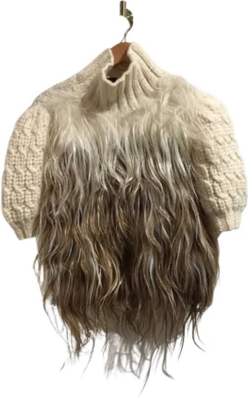 Fendi Vintage Pre-owned Wool tops Beige Dames