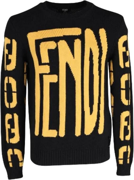 Fendi Vintage Pre-owned Wool tops Zwart Dames