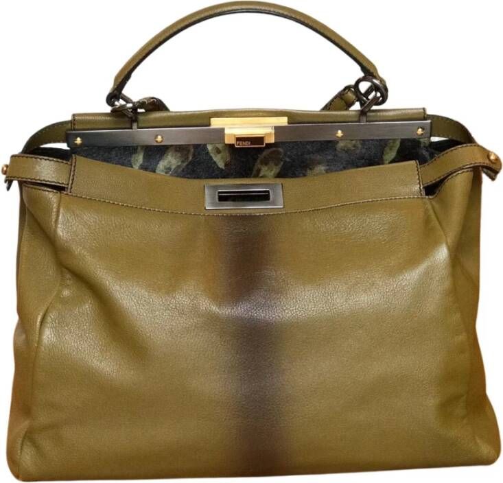 Fendi Vintage Preated Sac Peekaboo Groen Dames