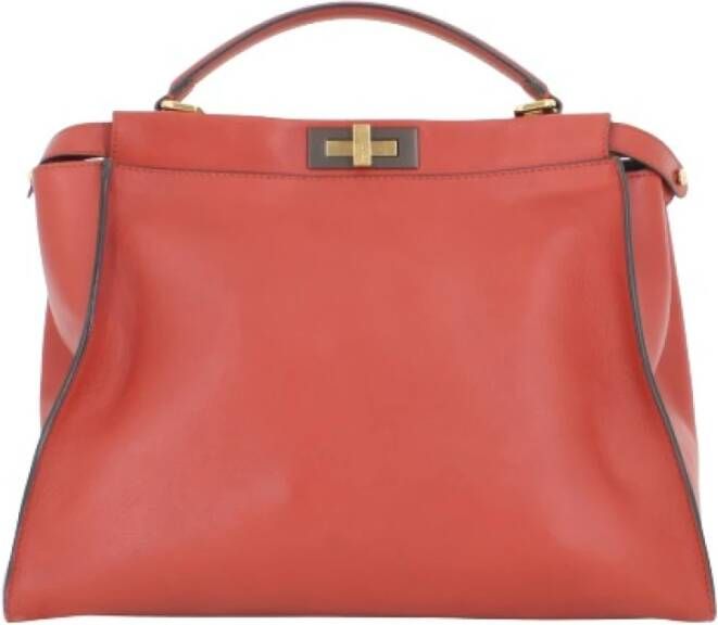 Fendi Vintage Preated Sac Pekaboo in ADD Rood Dames