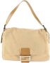 Fendi Vintage Preated Suede Fendi-Bags Beige Dames - Thumbnail 1
