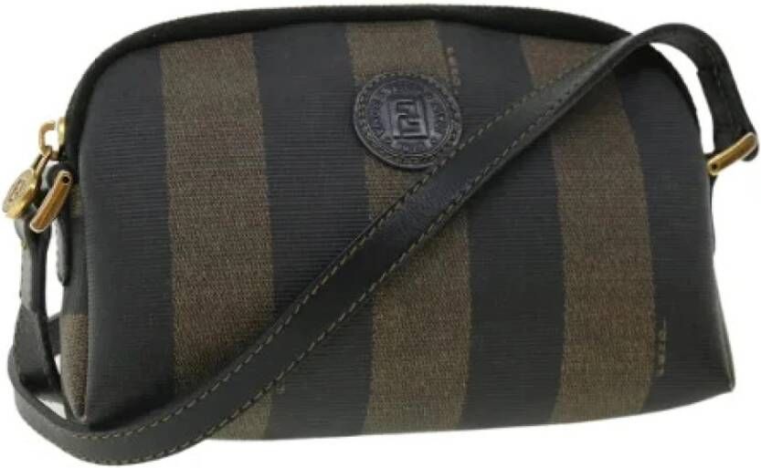 Fendi Vintage Tweedehands crossbody tas Bruin Dames