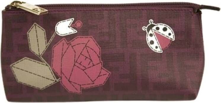 Fendi Vintage Voldoende koppelingszak Zipper Handtas Roze Dames