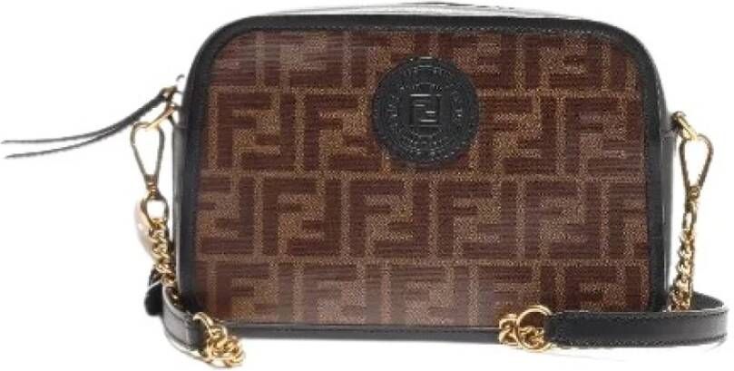Fendi Vintage Voldoende lederen crossbody-bags Bruin Dames