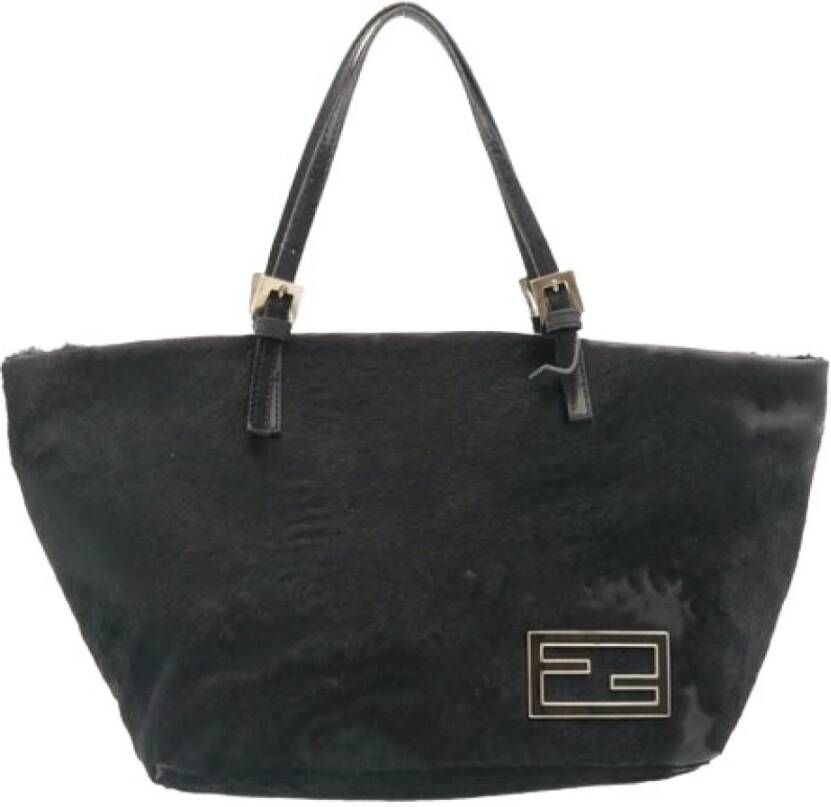 Fendi Vintage Voldoende lederen handtas Zwart Dames