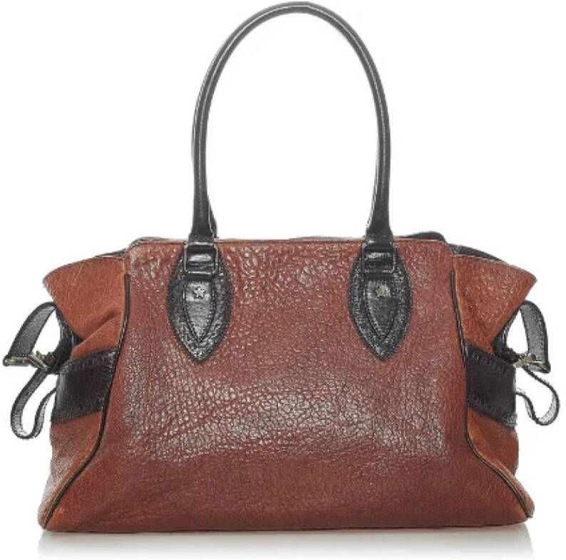 Fendi Vintage Voldoende lederen handtassen Bruin Dames