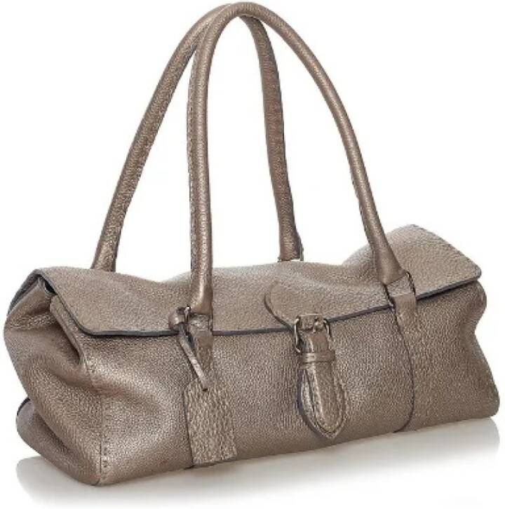 Fendi Vintage Voldoende lederen handtassen Geel Dames