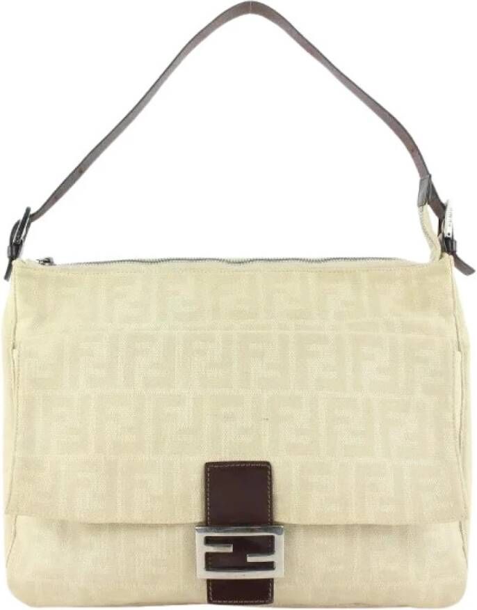 Fendi Vintage Voldoende schoudertas Beige Dames