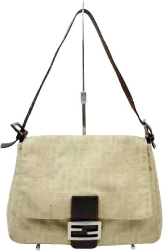 Fendi Vintage Voldoende schoudertas Beige Dames