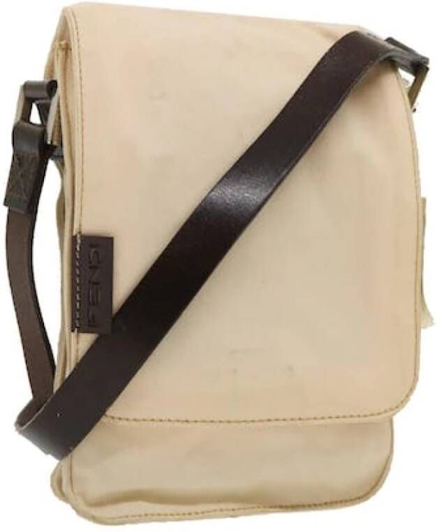 Fendi Vintage Voldoende schoudertas Beige Dames