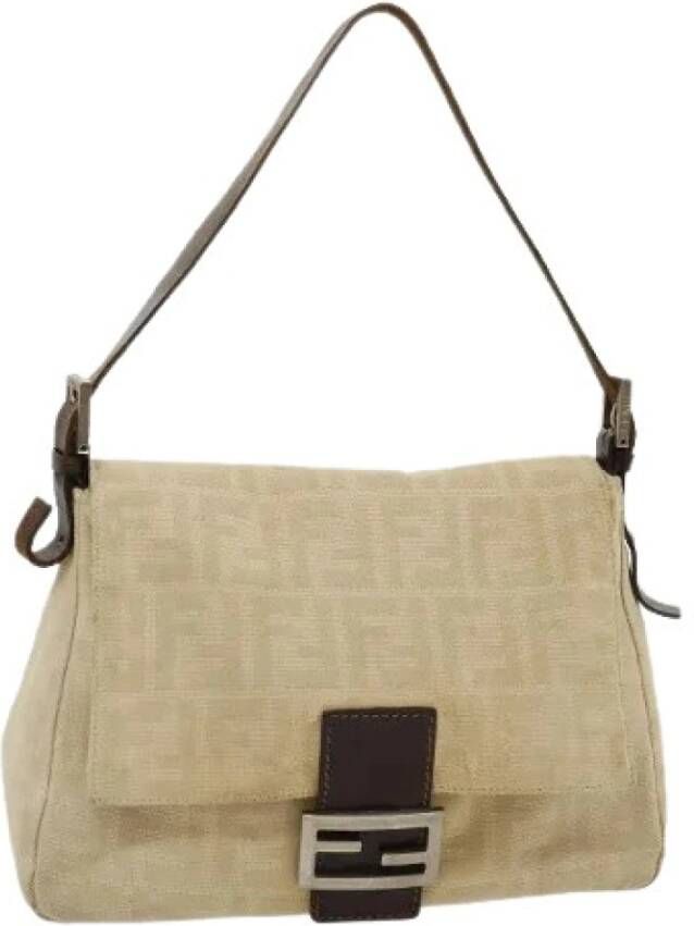 Fendi Vintage Voldoende schoudertas Beige Dames