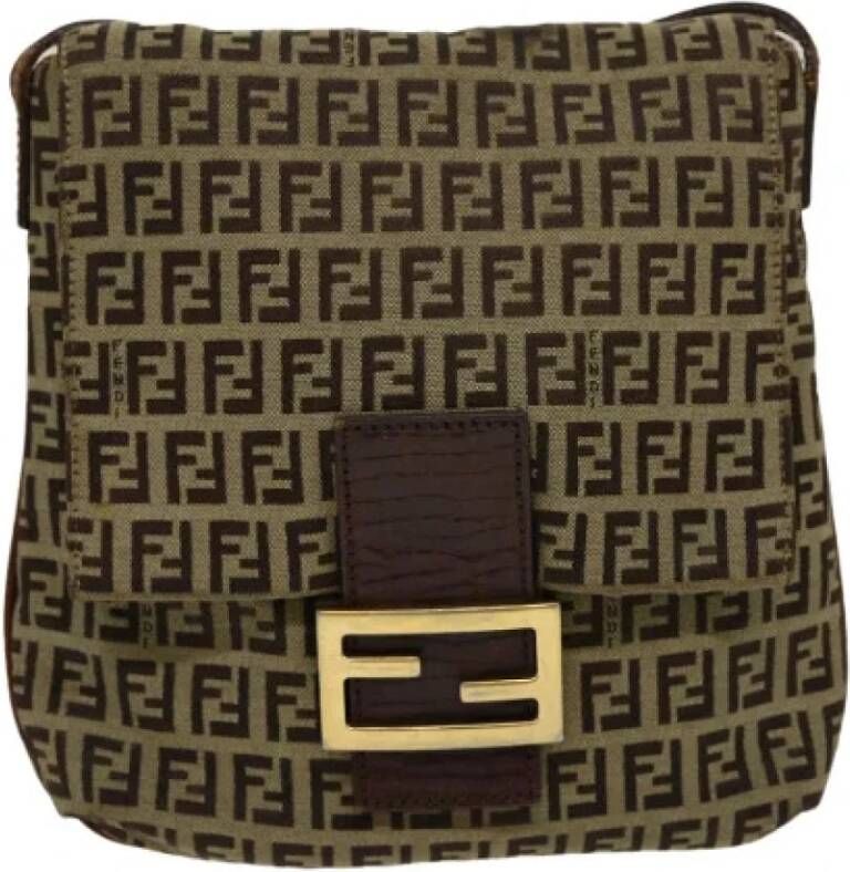 Fendi Vintage Voldoende schoudertas Bruin Dames