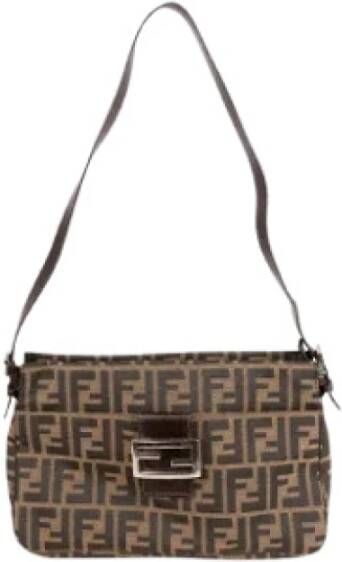 Fendi Vintage Voldoende schoudertas Bruin Dames
