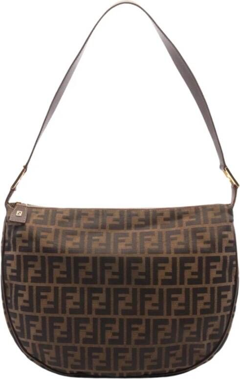 Fendi Vintage Voldoende schoudertassen Bruin Dames