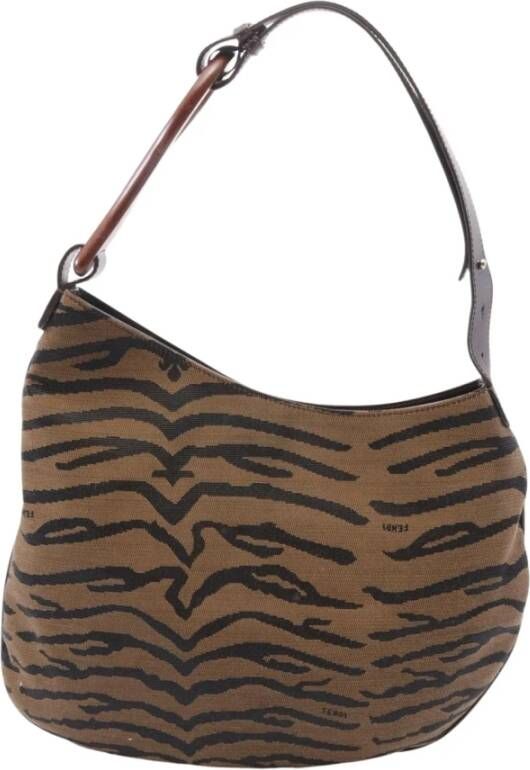 Fendi Vintage Voldoende schoudertassen Bruin Dames