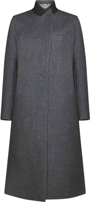 Fendi Wollen Enkellange Jas Grijs Dames