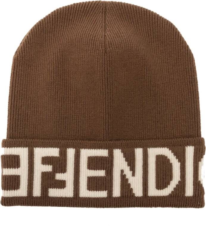 Fendi Stijlvolle hoeden in wit en blauw Brown Dames