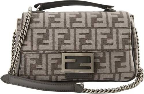 Fendi Crossbody bags FF Logo Chain Shoulder Bag in gray