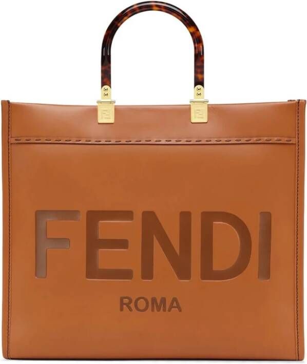 Fendi Zonneschijn medium shopper tas Bruin Dames