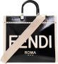 Fendi Satchels Sunshine Medium Canvas And Patent Leather in crème - Thumbnail 1