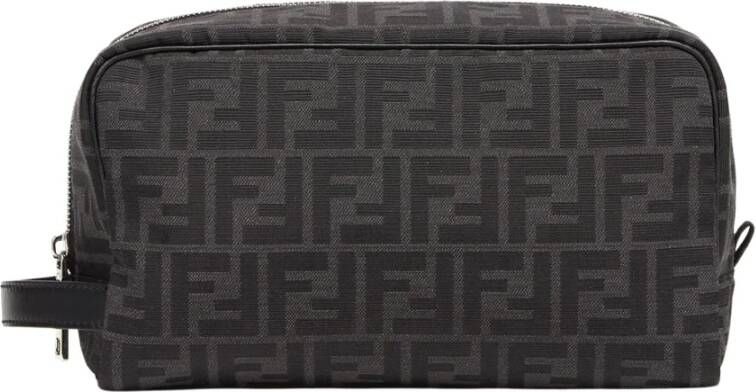 Fendi Zwarte Heren Toilettas Stijlvol en Praktisch Black Heren