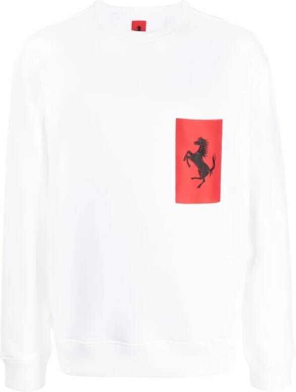 Ferrari Sweatshirts White Heren