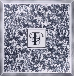 Fifth House Sjaal Danni Fh9-834 2304 Blurry Flower Marine Blauw Dames