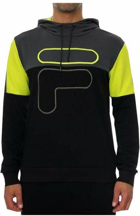 Fila Geblokkeerde Lichtgewicht Hoodie Zwart Asfalt Zwavel Lente Multicolor Heren