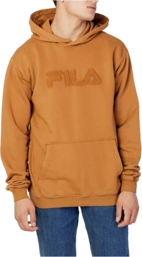 Fila Bruine hoodie met voorzakken Brown Heren