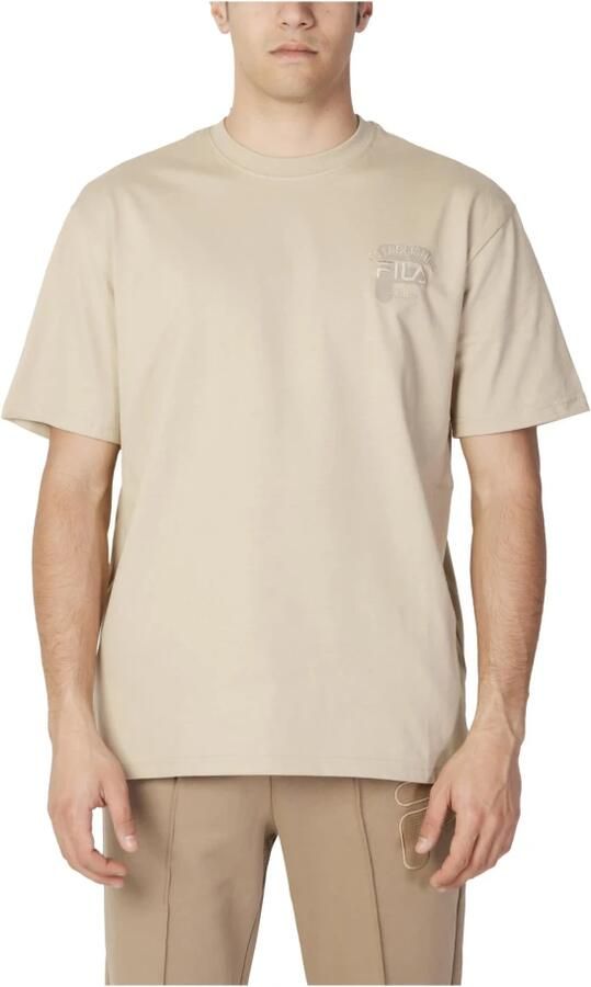 Fila Beige Effen Korte Mouw T-shirt Beige Heren