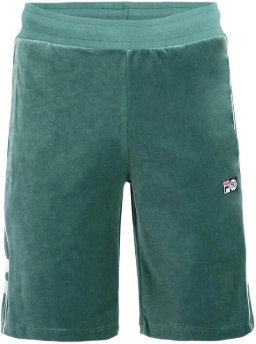 Fila Fluweel Bermuda Shorts Elastische Taille Green Heren - Foto 2