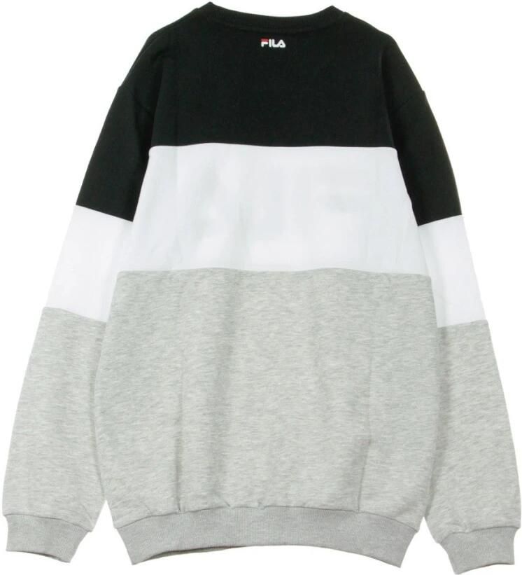 Fila Geblokkeerde Crew Sweatshirt in Zwart Grijs Multicolor Heren - Foto 2