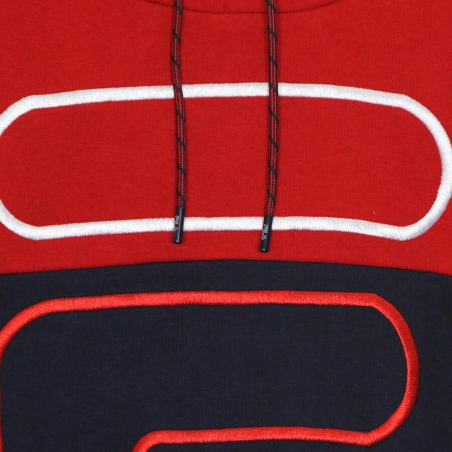 Fila Geblokkeerde Lichtgewicht Hoodie Zwart Rood Wit Multicolor Heren