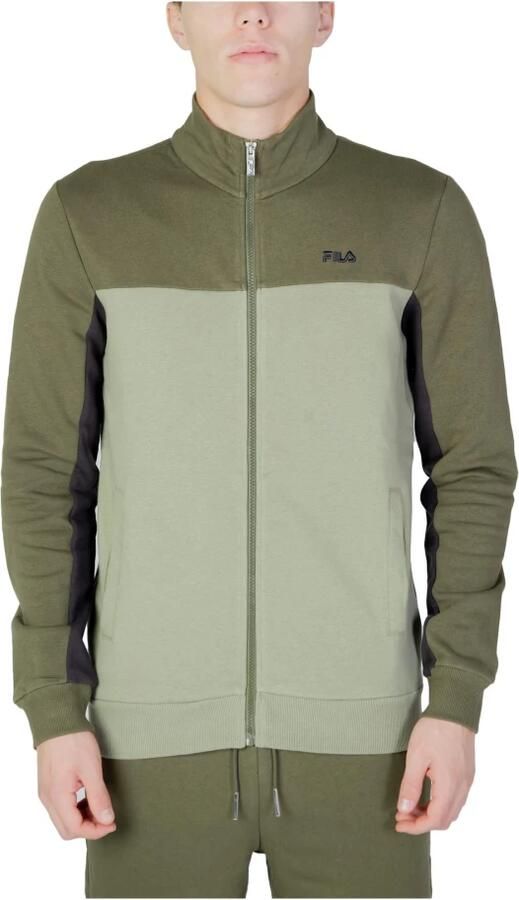 Fila Groene Sweatshirt met Ritssluiting Mannen Herfst Winter Green Heren - Foto 3