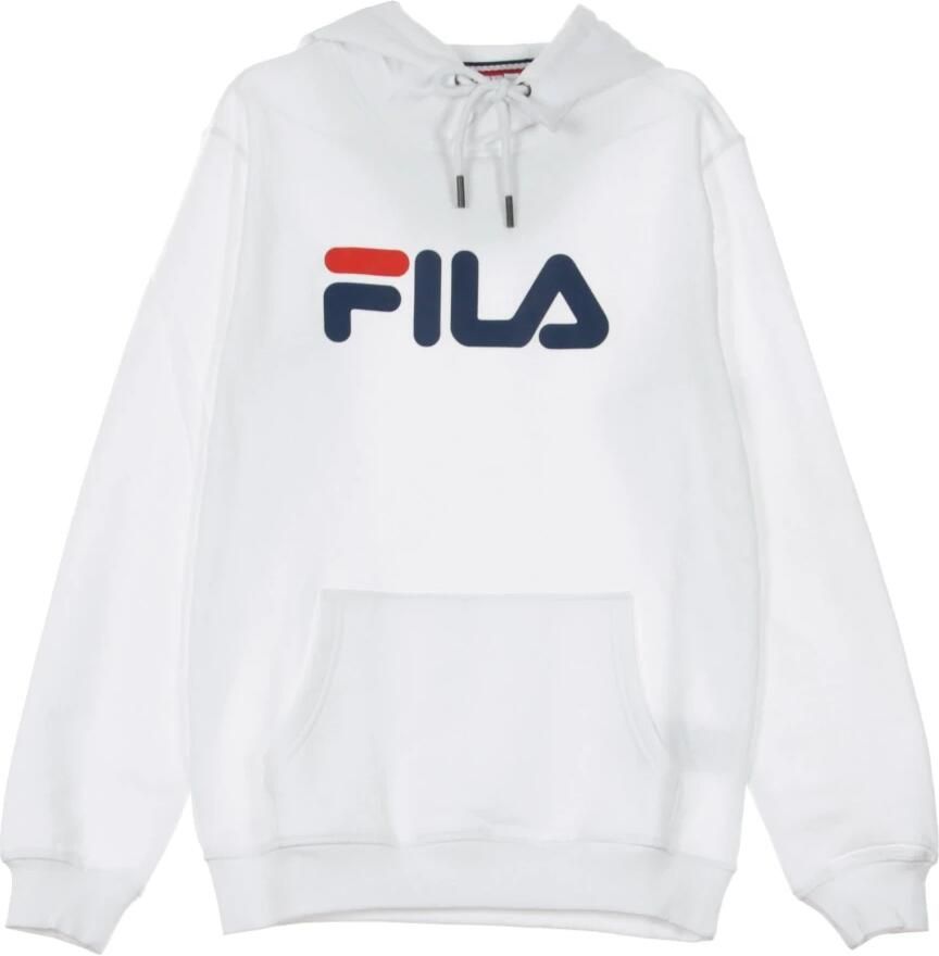 Fila Heldere Witte Kangaroo Hoodie Mannen White Heren