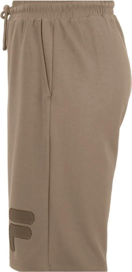 Fila Katoenen Bermuda Shorts Geïnspireerd door Basketbal Beige Heren