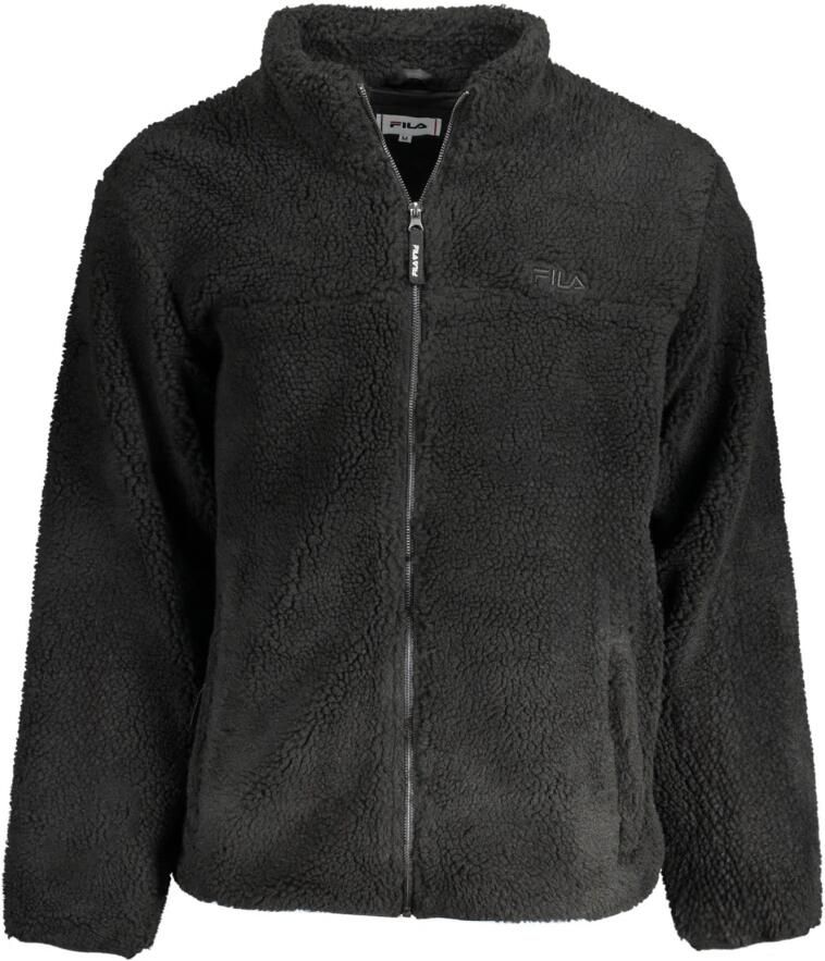 Fila Sportieve Zwarte Jas met Borduurwerk Black Heren