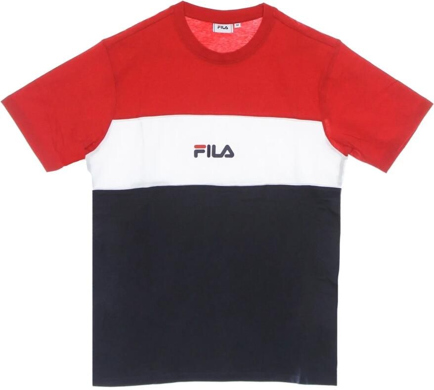 Fila Kleur Blok T-shirt Zwart Rood Wit Multicolor Heren - Foto 2