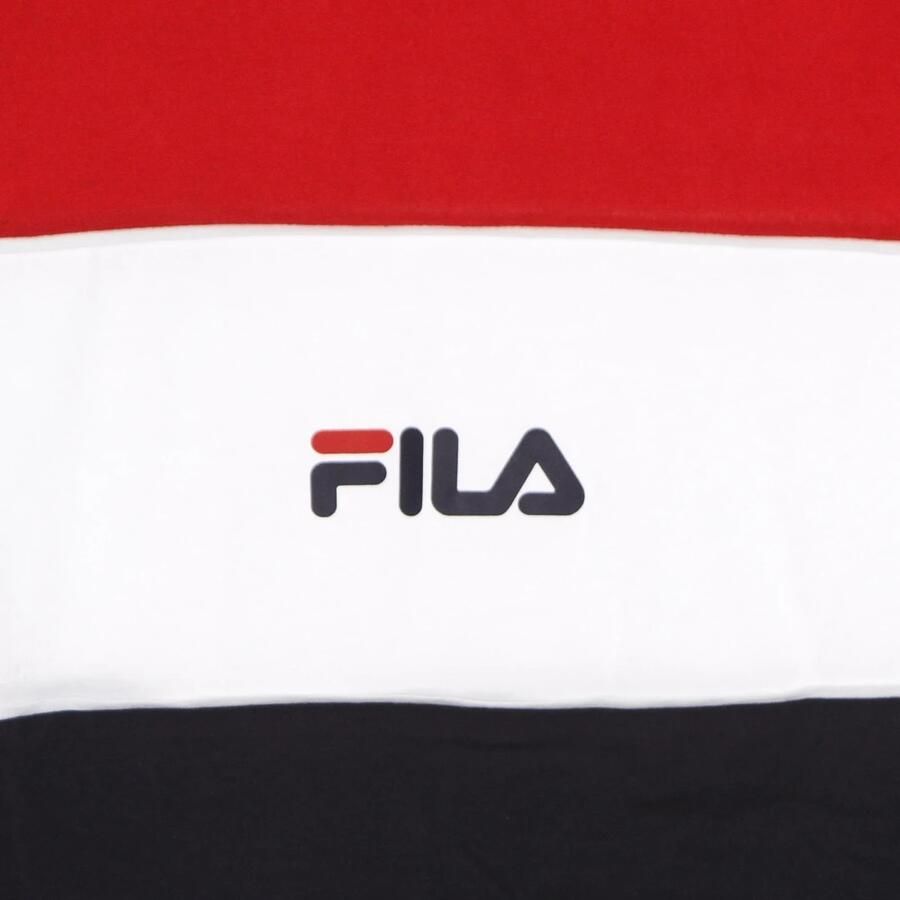 Fila Kleur Blok T-shirt Zwart Rood Wit Multicolor Heren