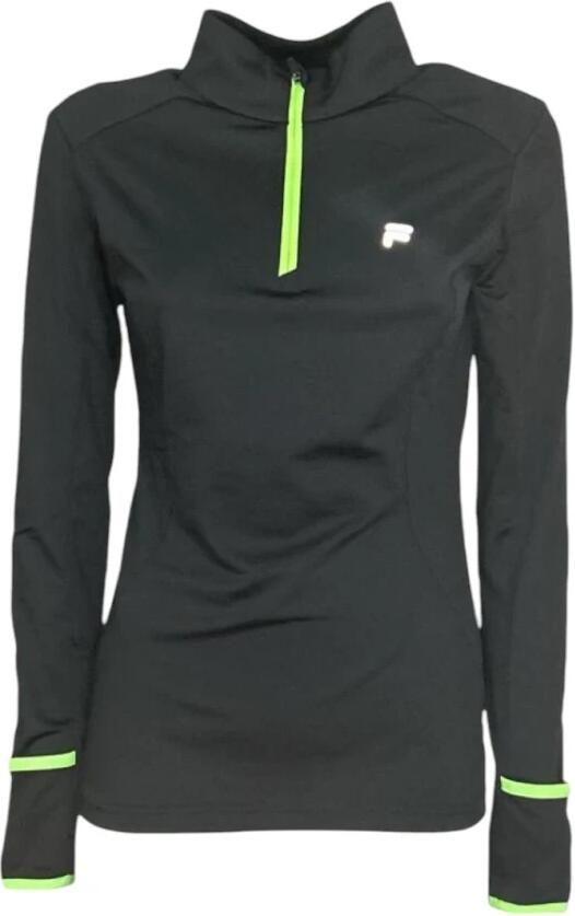 Fila Lange mouw polyester T-shirt Black Dames