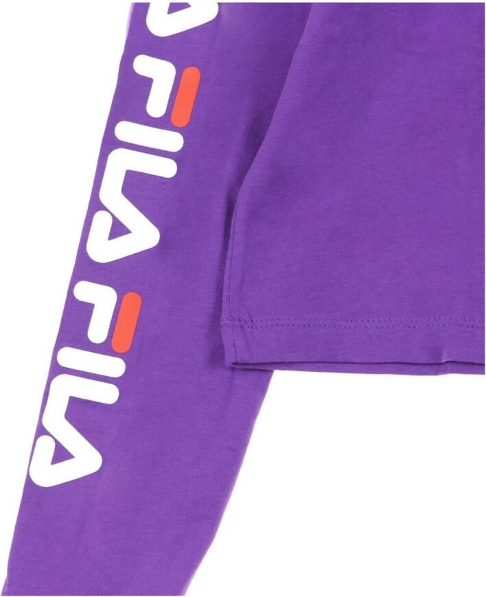 Fila Paarse Cropped T-shirt voor vrouwen Purple Dames - Foto 2