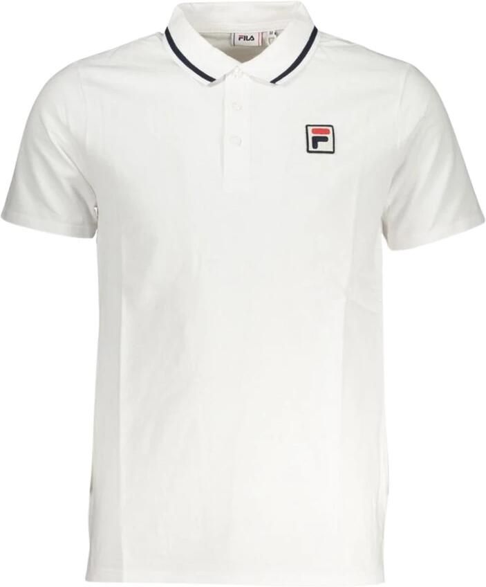 Fila Polo Shirt Korte Mouwen Wit White Heren