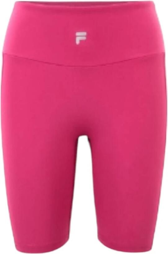 Fila Sportieve Polyester Shorts Hoge Taille Pink Dames
