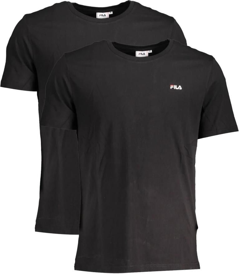 Fila Zwart Katoenen Heren T-Shirt Pak Black Heren