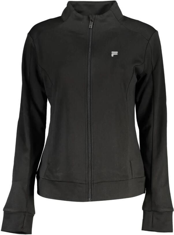 Fila Zwarte Sweatshirt met rits Lange Mouwen Acetaat Black Dames