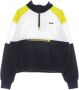 Fila High Neck Sweatshirt Yvonne Half Zip Fleece Shirt Zwart Dames - Thumbnail 1