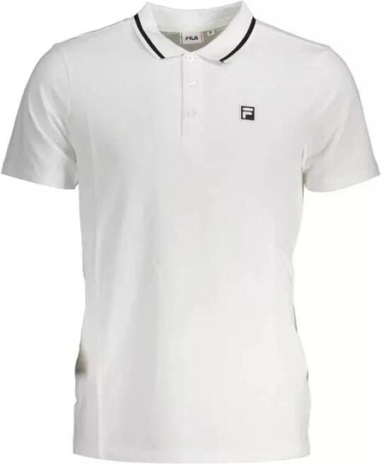 Fila Klassiek Polo Shirt met Contrasterende Details White Heren