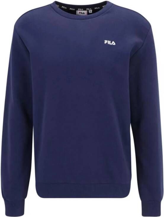 Fila Katoenmix Crewneck Sweatshirt Blauw Heren