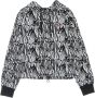 Fila Korte lichtgewicht sweatshirt met capuchon Breza over de gedrukte afgebroken hoody Zwart Dames - Thumbnail 1