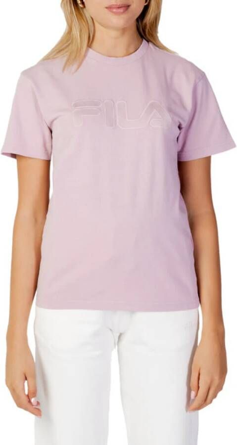 Fila Dames Roze Print T-shirt Pink Dames